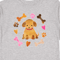 thumbnail image 4 of Inktastic Cute Puppy Valentine with Hearts and Bones Boys or Girls Long Sleeve Toddler T-Shirt, 4 of 5