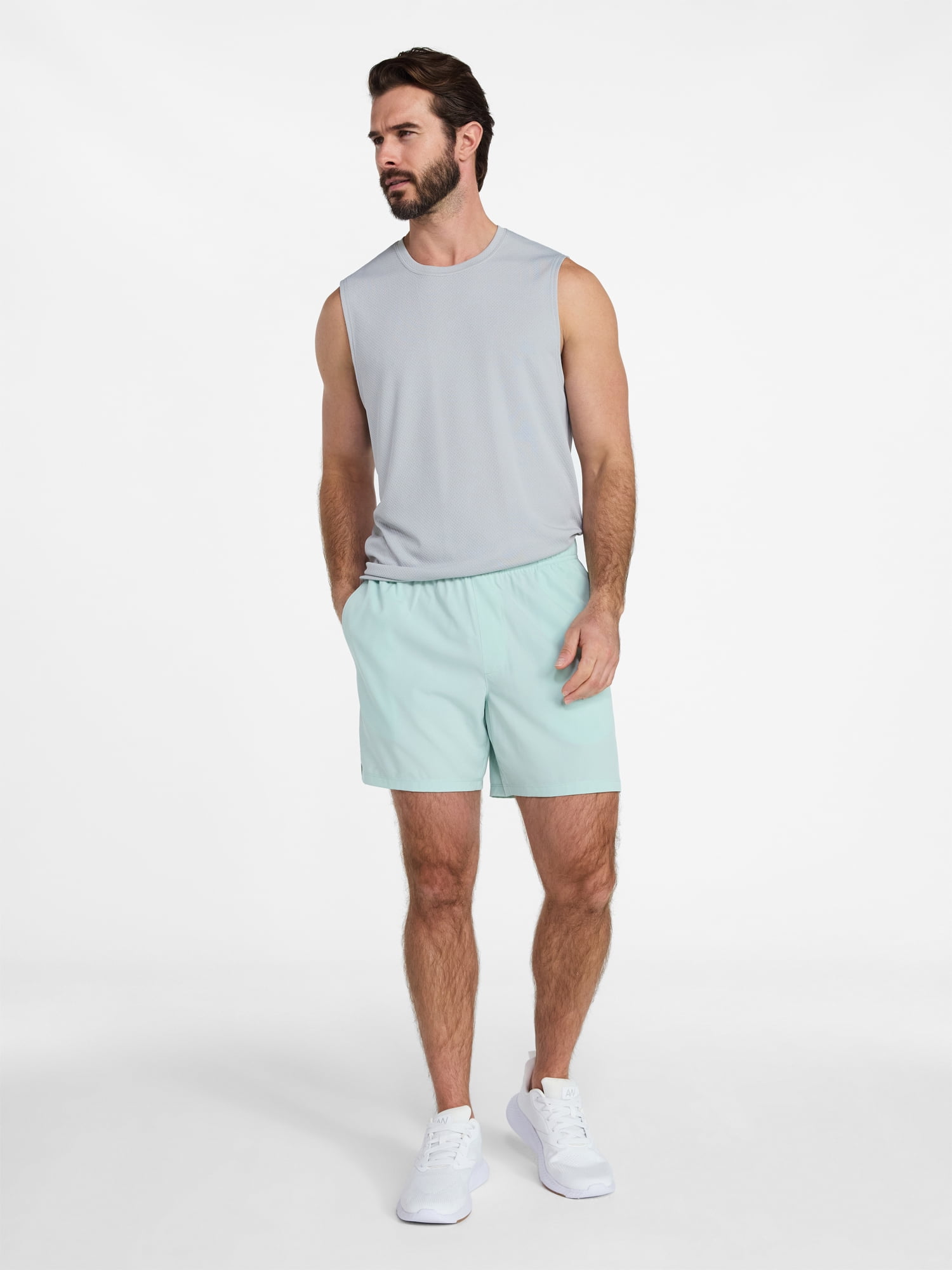 Athletic Works Men's and Big Men's Woven Running Shorts, 6" and 8" Inseams, Sizes XS-5XL