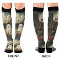 thumbnail image 4 of FORMRS Womens Knee High Socks Casual Long Thick Travel Daily Wear, 2 Pairs, Ghost in Strawberry Fields, 4 of 6