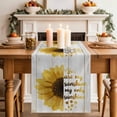 thumbnail image 2 of Table Runner 72 Inches Long for Kitchen Dining, Yellow Sunflowers Dresser Scarf Farmhouse, Dining Table Decorations for Wedding/Parties, You Are My Sunshine Wood Rustic 16 x 72 In, 2 of 8