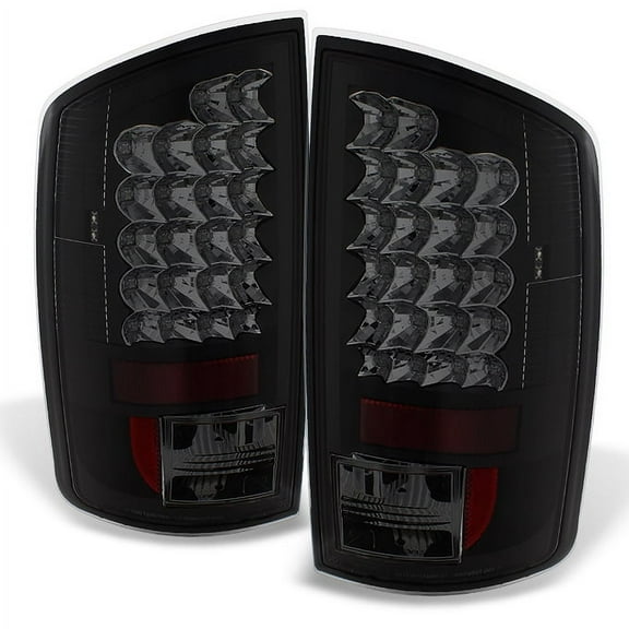 AKKON - For 02-06 Ram 1500 03-06 Ram 2500 3500 Pickup Black Smoke LED Tail Lights Brake Lamps Replacement