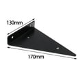 thumbnail image 4 of Vintage Triangle Shelf Bracket Support Iron Easy to Install Wall Mount Wall Shelf Bracket for Garage Store Office Bookstore Ornament 130x170mm, 4 of 4