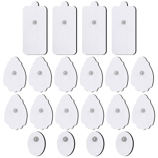 Almohadillas de repuesto para unidad TENS/EMS NURSAL (paquete de 20) de 3,5 mm para electroterapia. Almohadillas autoadhesivas reutilizables. Compatibles con Belifu, AVCOO, Neocarbon y MEDVICE TENS. C