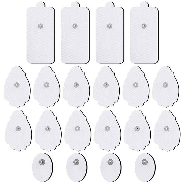 Almohadillas de repuesto para unidad TENS/EMS NURSAL (paquete de 20) de 3,5 mm para electroterapia. Almohadillas autoadhesivas reutilizables. Compatibles con Belifu, AVCOO, Neocarbon y MEDVICE TENS. C