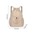 thumbnail image 3 of LEHOZIHEQ Drawstring Backpack for Women Men, Lightweight Foldable String Bag, Nylon Cinch Bag For Sports Gym Travel, 3 of 6