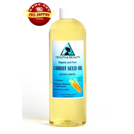 Carrot Seed Oil Organic Carrier Cold Pressed Premium Fresh 100% Pure 16 oz