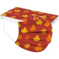 thumbnail image 4 of HUGFEGWE 50Pcs Fall Disposable Adults Face Masks,3 Ply Protective Disposable Face Masks with Maple Leaf Thanksgiving Designs (Fall/Thanksgiving J) CJB91-40806, 4 of 7