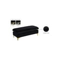 thumbnail image 2 of Meridian Furniture Naomi Black Velvet Ottoman, 2 of 3