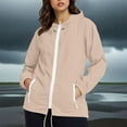 thumbnail image 4 of Jalioing Women's Rain Jacket Waterproof Lightweight Full Zip Hooded Jacket with Pocket Hiking Athletic Raincoat, 4 of 5