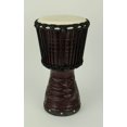 thumbnail image 2 of Hand Carved Wood Djembe Hand Drum 16 Inch Tall, Black, 2 of 3