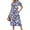 White Blue Floral, variant on Fantaslook Summer Dresses for Women Casual Short Sleeve Pleated Dress Flowy Floral Dress with Pockets Flare Midi Sundress