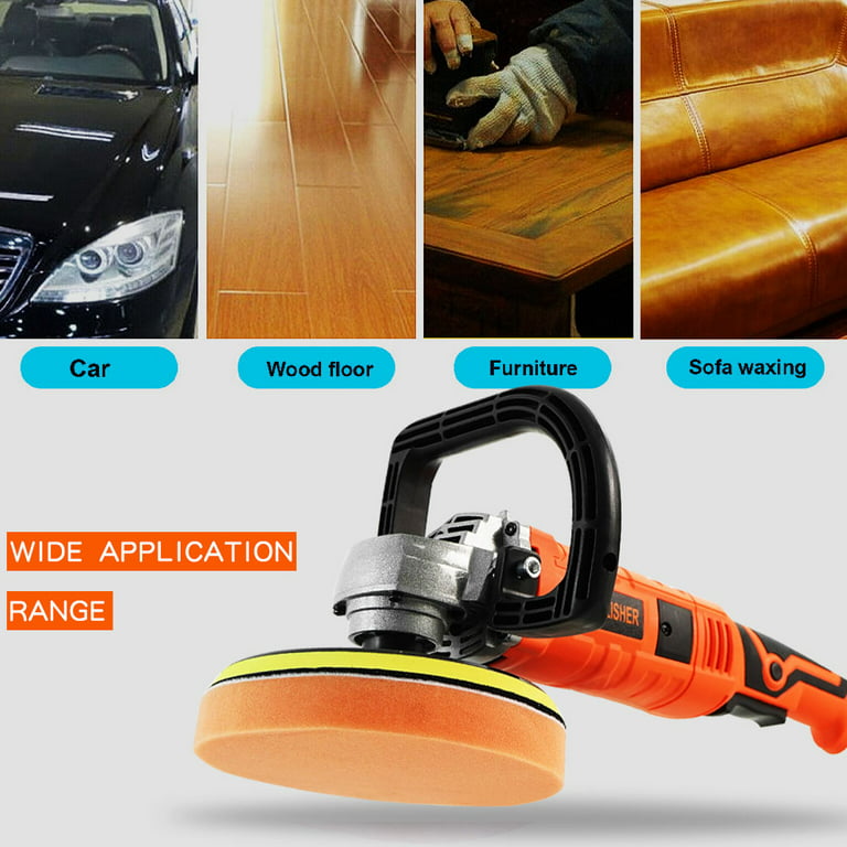 Buffer Polisher for Car Detailing, 1580W Variable Speed Car Polisher,7-Inch, Dual Action Random Orbital, Detachable Handle Car Waxing Cleaning Kit