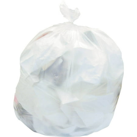 Jaguar Plastics Natural Commercial Trash Can Liner, 30 gal, 500 count