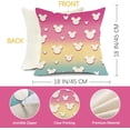 thumbnail image 2 of Happy Easter Decorative Throw Pillow Covers 18 x 18 Set of 4, Gradient Pastel Bunny Rabbit Porch Outdoor Home Decor, Spring Easter Egg Polka Dots Butterfly Couch Cushion Case, 2 of 6