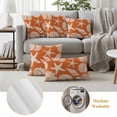thumbnail image 6 of Orange Starfish Coastal Outdoor Waterproof Pillow Covers, Shell Coral Summer Beach Nautical Ocean Decorative Square Throw Pillowcase Sofa Cushion Sham for Patio/Couch/Chair, 18"x18" 2 Pack, 6 of 8