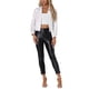 thumbnail image 2 of CHAQUETA METÁLICA LIGERA CON CREMALLERA DE MANGA LARGA BRILLANTE Y HOLOGRÁFICA PARA MUJERES INSPIRADA EN CHIC XL BLANCA HOLOGRÁFICA, 2 of 6
