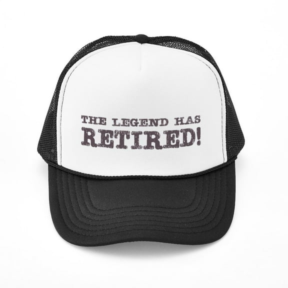 CafePress - The Legend Has Retired - Adjustable Unisex Printed Trucker Hat with Mesh Back