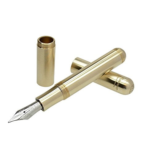 Bont Zwitsers aansluiten Kaweco Supra Fountain Pen Brass F Gold 13 cm - Walmart.com