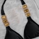 thumbnail image 2 of TaTaai Patchwork Strap Bikini for Women, Crystal Embellished Swimsuit Set, Elegant Two Piece Beach Vacation Wear with Glittering Details, Solid Color Style Gift, 2 of 8