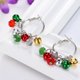 thumbnail image 5 of Colorful Bell Earrings Cute Alloy Decoration Pendant Earrings Hoop Drop Christmas Earring For Women Girl, 5 of 5
