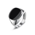 thumbnail image 1 of Anillo Jiayiqi para hombre, anillo Punk Rock Smooth 316L de acero inoxidable, anillo de sello para hombre, joyería de fiesta de Hip Hop, venta al por mayor, anillo de boda para hombre Dengxun unisex, 1 of 2