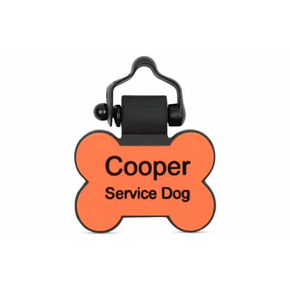 SiliDog 100% Silicone Pet Tags Orange Bone