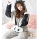 thumbnail image 3 of Conjunto de pijama de franela para mujer, ropa de dormir cálida y suave, pantalones sueltos con capucha, ropa de casa de invierno, 3 of 5