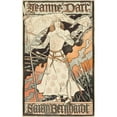 thumbnail image 2 of Eugène Grasset 16x24 Black Ornate Framed Double Matted Museum Art Print Titled: Jeanne D’Arc-Sarah Bernhardt (1889-1894), 2 of 5
