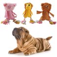 thumbnail image 2 of Dog Squeaky Toy Animal: Cotton Rope Puppy Teething Toy Dog Chew Toy for Biting, 2 of 10