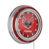 Pontiac Firebird Red Chrome Double Ring Neon Clock
