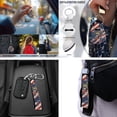 thumbnail image 6 of Jeiento Car Seat Covers Full Set with Steering Wheel Cover Safe Belt Pads Coasters Center Console Cover 250th Eagle Flag Keychain Chapstick Holder 13 PCS Auto Interior Sets Accessory, 6 of 9