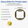 thumbnail image 3 of Avery Round Labels, 3", Gold & Black Stripes with Bow, Glossy, 3 of 10