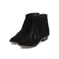 thumbnail image 5 of New Women Breckelles Dorado-18 Suede Fringe Cap Toe Ankle Bootie Size, 5 of 5
