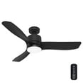 thumbnail image 4 of Hunter - Bolsa Indoor Ceiling Fan With Light, Remote, 52-inch, Matte Black, Casual-style, 6-speed DC Motor, 52967, for Living Rooms, Bedrooms, 4 of 16