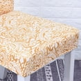 thumbnail image 4 of Estampado Floral Estirar Corto Taburete De Comedor Extraíble Cubierta Protectoras Vid naranja BLESIY Fundas para sillas de comedor, 4 of 7
