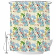 thumbnail image 2 of Cute Elephant Beach Waterproof Fabric Shower Curtain,Tropical Summer Funny Animals Waterproof Fabric Shower Curtain for Bathroom Curtains Bathtubs Hotel Shower Curtains with 12 Hooks Standard 60x72, 2 of 8