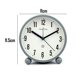 thumbnail image 2 of Reloj despertador redondo de metal, reloj de escritorio, reloj con luz nocturna de escaneo silencioso, 2 of 2
