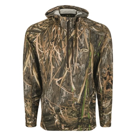 Drake Waterfowl Men s MST Breath 1/4-Zip Camo Hoodie Jacket