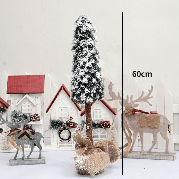 Mini árbol de Navidad Artificial, copo de nieve en miniatura, hermoso, decorativo para el hogar, cocina, plantas de escritorio, Navidad