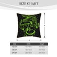 thumbnail image 4 of Fotbe DINOSAUR IN SPACE Pattern Velvet Decorative Throw Pillow Covers with Elegant Piping, Soft Plush Cushion Cover for Sofa, Bed, Car, Office-16"x16", 4 of 8