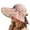 Pink, variant on Beach Hats for Women Unisex Foldable Empty Top Wide Brim Sun Hat Face Brick Red One Size