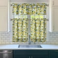 thumbnail image 3 of Kitchen Curtains 36 Inch Short - 3 Panel Set Lemon Print, Rod Pocket Window Curtains 100% Polyester, Cute Fruit Valance for Farmhouse, Cafe, Living Room, Bedroom, Easy Wash, 3 of 6