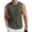 Army Green, variant on Mens Tank Top Round Neck Sleeveless Muscle Shirts Lightweight Summer Beach Textured Black Tee