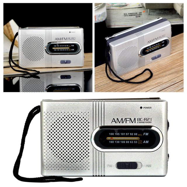 BotaniNest Portable Am FM Radio Small Portable Radio: Built In Speaker Telescopic Antenna Standard Headphone Jack Music Player
