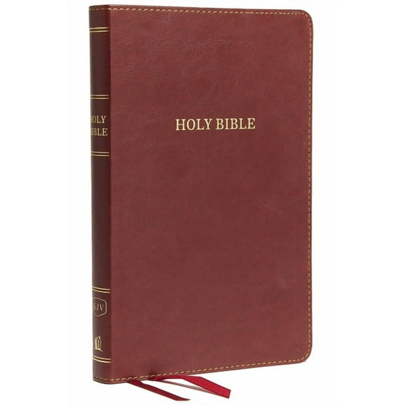 KJV, Thinline Bible, Standard Print, Imitation Leather, Burgundy, Red Letter Edition, (Hardcover)
