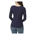 thumbnail image 2 of ANNE KLEIN SPORT Womens Navy Long Sleeve V Neck Top M, 2 of 4