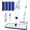 White Blue, variant on PETGLE Dust Mop for Hardwood Floors: Microfiber Spray Mop for Cleaning | 3 Pcs Washable Reusable Pads, 1Pcs 400+ML Refillable Bottle, 360-Degree Swivel Mop, Red & Gray