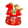 thumbnail image 3 of Adornos de figuras de caballos, regalos, artesanías únicas, decoración de Feng Shui estable, caballo de resina Oro rojo, 3 of 9