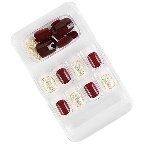 Soidarity Uñas postizas fáciles de aplicar, varias formas, uñas postizas ligeras, tipo de prensa, paster de viscosidad fuerte para manicura Type2 NO2