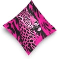 thumbnail image 5 of Coolnut Pink Leopard Pillow Covers Soft Crystal Velvet Decor Giftsative Cushion Covers Square Throw Pillow Covers Home Decor Gifts for Sofa, 16×16 Inch, 5 of 7